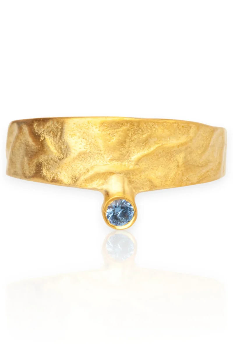 Handmade Jewellery | Handmade silver ring with Aqua marine gallery 2