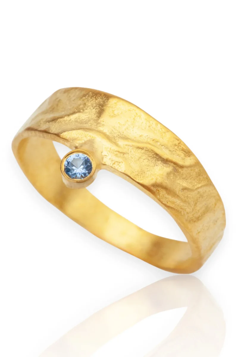 Handmade Jewellery | Handmade silver ring with Aqua marine main
