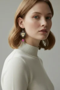 Handmade Jewellery | Hearts handmade engraved earrings gallery 1