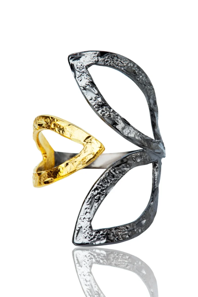Handmade Jewellery | Statement Leaves handmade silver ring gallery 1