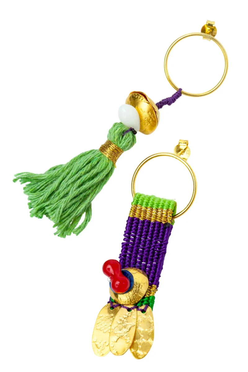 Handmade Jewellery | Handmade silver and woven earrings gallery 1