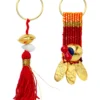 Handmade Jewellery | Woven red handmade silver earrings main