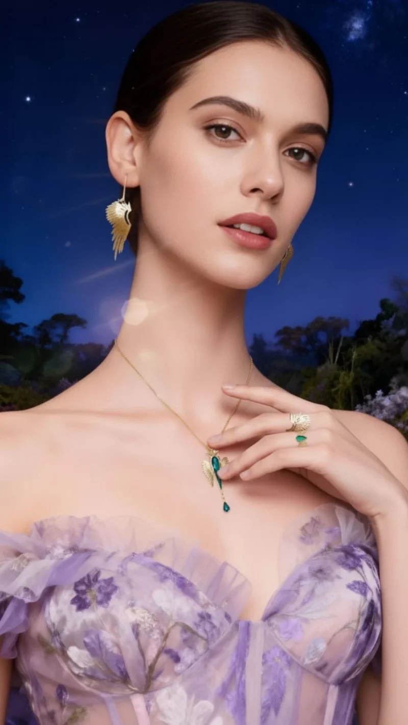 Handmade Jewellery | Handmade wings ring and green enamel gallery 1