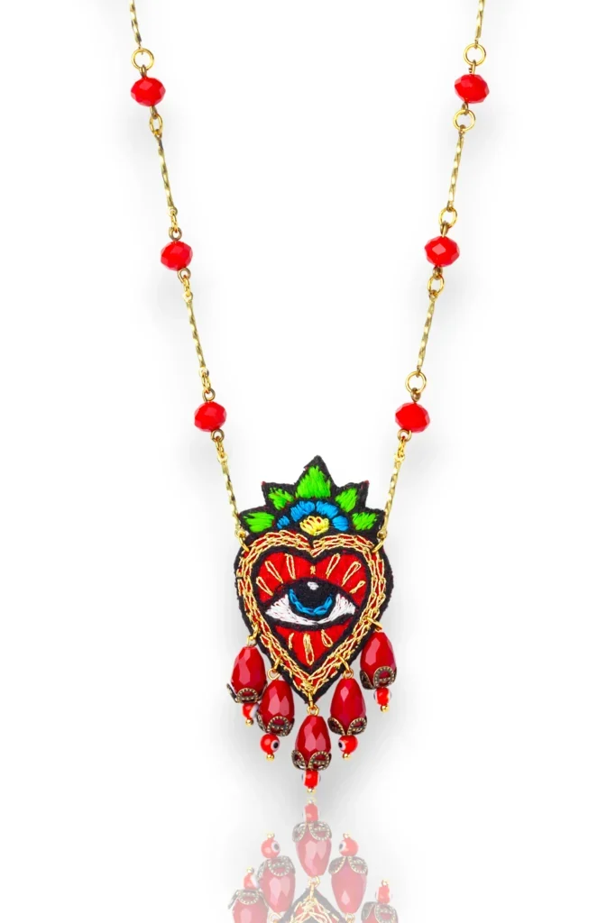 Handmade Jewellery | Sacred Heart Evil Eye Necklace main