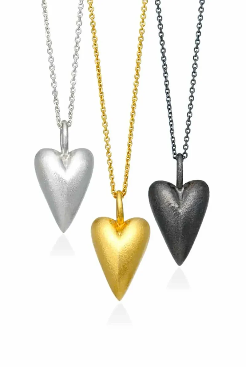 Handmade Jewellery | Handmade heart silver necklace gallery 1