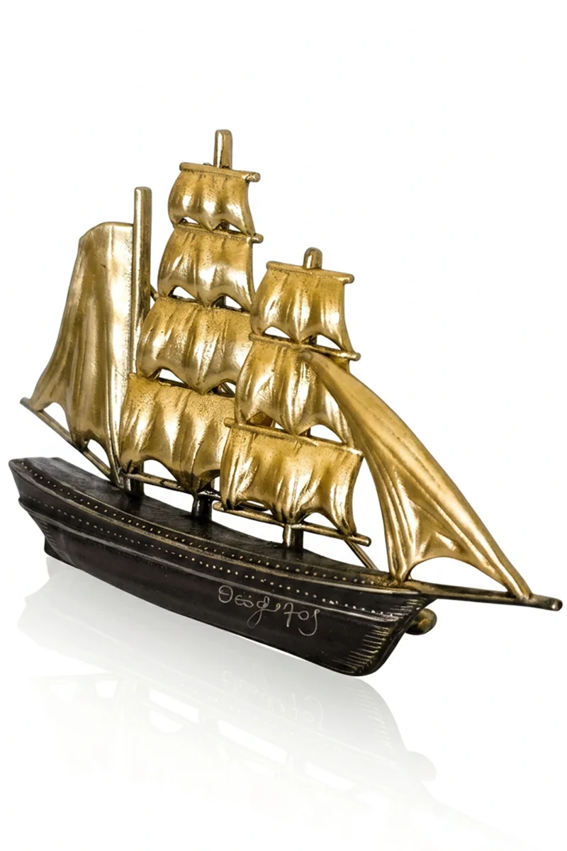 Alternative view of Handmade Bronze Sailing Ship Brooch